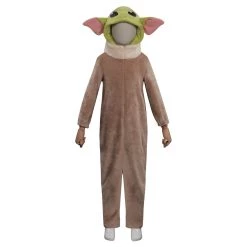 Cossky The Mandalorian Baby Yoda Jumpsuit Sleepwear Cosplay Costume For Kids Children