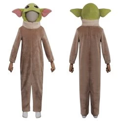 Cossky The Mandalorian Baby Yoda Jumpsuit Sleepwear Cosplay Costume For Kids Children