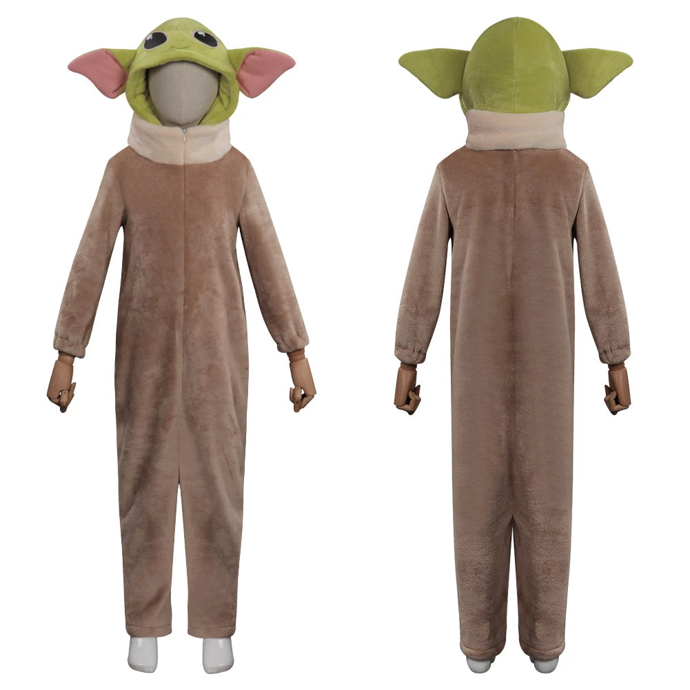 Cossky The Mandalorian Baby Yoda Jumpsuit Sleepwear Cosplay Costume For Kids Children 3 Cossky The Mandalorian Baby Yoda Jumpsuit Sleepwear Cosplay Costume For Kids Children