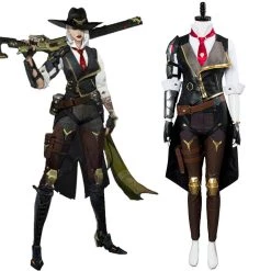New Cosplaysky Overwatch Ashe Elizabeth Caledonia Outfit Halloween Carnival Suit Cosplay Costume