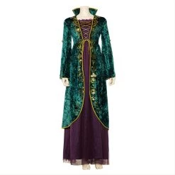 NewCosplay Hocus Pocus Winifred Sanderson Outfit Halloween Carnival Cosplay Costume