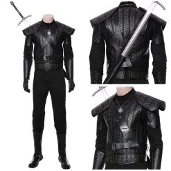 NewCosplay The Witcher Cavill Geralt Of Rivia Uniform Cosplay Costume New Arrivals