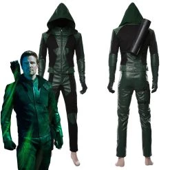 NewCosplay Green Arrow Season 8 Oliver Queen Outfit Cosplay Costume New Arrivals