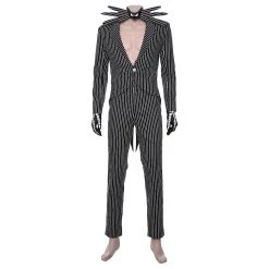 NewCosplay The Nightmare Before Christmas Jack Skellington Suit Cosplay Costume