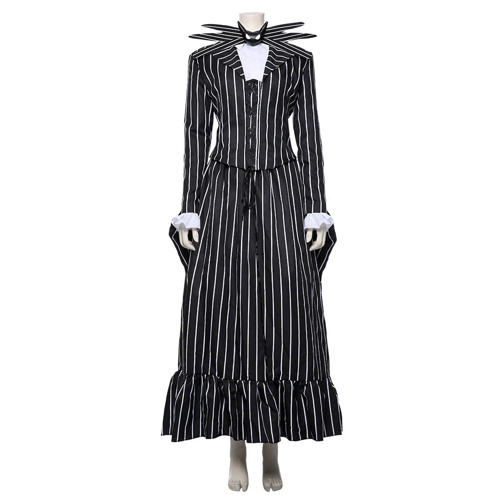 NewCosplay The Nightmare Before Christmas Jack Skellington Striped Outfit Cosplay Costume New Arrivals 4 NewCosplay The Nightmare Before Christmas Jack Skellington Striped Outfit Cosplay Costume New Arrivals