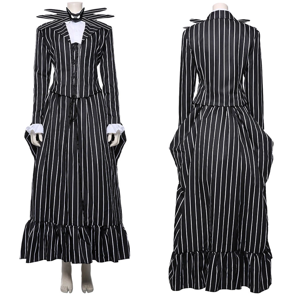 NewCosplay The Nightmare Before Christmas Jack Skellington Striped Outfit Cosplay Costume New Arrivals 3 NewCosplay The Nightmare Before Christmas Jack Skellington Striped Outfit Cosplay Costume New Arrivals