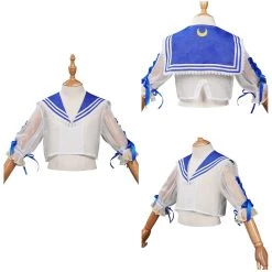 NewCossky Kids Children Sailor Moon Tsukino Usagi Cosplay Costume Summer Sun Protection Coat New Arrivals