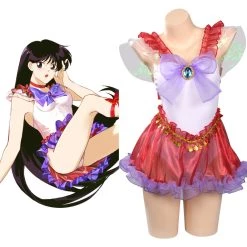 Fandomsky Sailor Moon：Sailor MarsHino Rei Cosplay Costume Jumpsuit Swimsuit Outfits