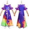 NewCosplay New Arrivals Kids Girls Encanto Isabela Cosplay Costume Dress Outfits Halloween Carnival Suit