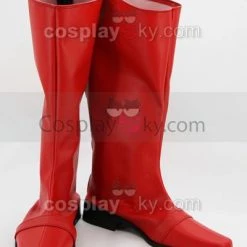 NewCosplay New Arrivals Power Ranger Cosplay Shoes Boots Custom Made Red