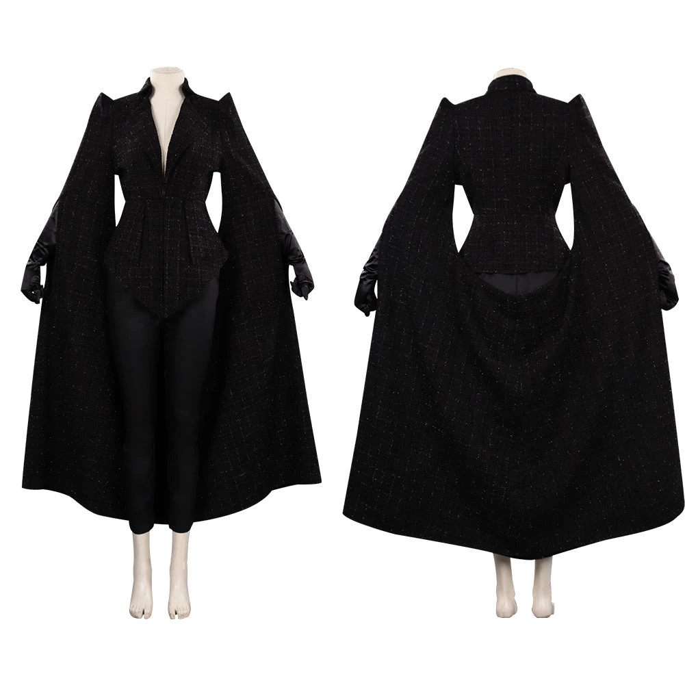 NewCosplay Cruella Black Coat Outfits Halloween Carnival Suit Cosplay Costume 3 NewCosplay Cruella Black Coat Outfits Halloween Carnival Suit Cosplay Costume