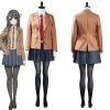 NewCosplay Rascal Does Not Dream Of Bunny Girl Azusagawa Sakuta/Sakurajima Mai School Uniform Outfits Halloween Carnival Suit Cosplay Costume New Arrivals