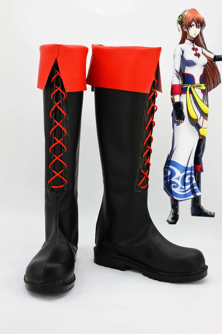 NewCosplay Gintama Kagura High-heeled Boots Cosplay Shoes New Arrivals 3 NewCosplay Gintama Kagura High-heeled Boots Cosplay Shoes New Arrivals