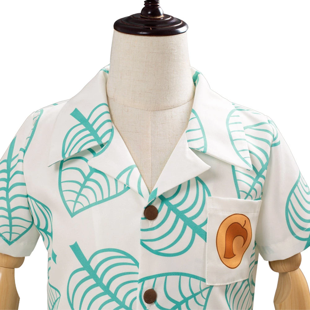 NewCosplay Animal Crossing Tom Nook Short Sleeve Shirt Top For Kids Children Cosplay Costume New Arrivals 8 NewCosplay Animal Crossing Tom Nook Short Sleeve Shirt Top For Kids Children Cosplay Costume New Arrivals
