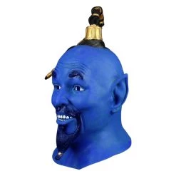 New Cosplaysky Movie Aladdin Magic Lamp Elves Will Smith Blue Latex Helmet Cosplay Props