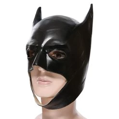 New Cosplaysky New Arrivals Batwoman Kate Kane Black Latex Helmet Cosplay Accessories
