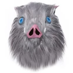 New Cosplaysky Demon Slayer: Kimetsu No Yaiba Hashibira Inosuke Latex Helmet With Hair Cosplay Accessories New Arrivals