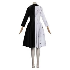 NewCosplay Cruella Dress Outfits Halloween Carnival Suit Cosplay Costume