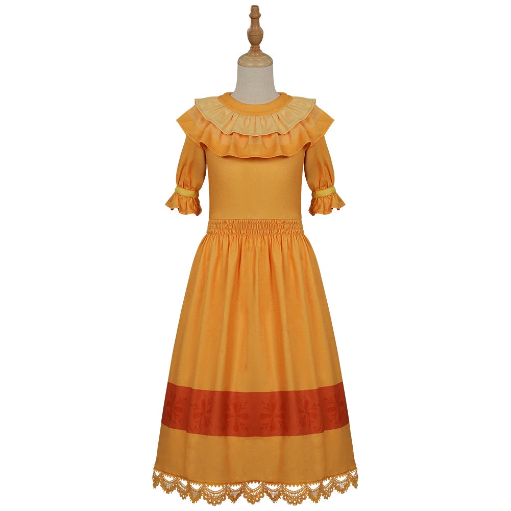 NewCosplay Encanto PEPA Dress Outfits Halloween Carnival Suit Cosplay Costume For Kids Children 4 NewCosplay Encanto PEPA Dress Outfits Halloween Carnival Suit Cosplay Costume For Kids Children