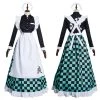 NewCosplay New Arrivals Demon Slayer: Kimetsu No Yaiba Kamado Tanjirou Maid Dress Original Design Cosplay Costume