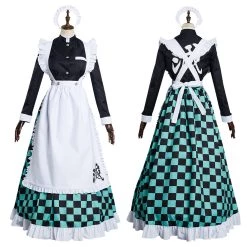 NewCosplay New Arrivals Demon Slayer: Kimetsu No Yaiba Kamado Tanjirou Maid Dress Original Design Cosplay Costume