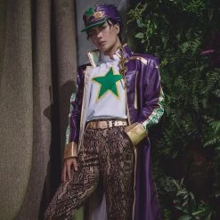 NewCosplay JoJo's Bizarre Adventure: Stone Ocean Kujo Jotaro Pants Coat Outfits Halloween Carnival Suit Cosplay Costume