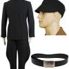 NewCosplay Star Wars Imperial Officer Black Uniform Costume + Hat + Belt