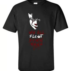 NewCosplay 2017 IT Movie Pennywise The Clown Black T-shirt Cosplay Costume