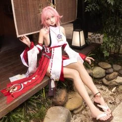 NewCosplay Genshin Impact Yae Miko Outfits Halloween Carnival Suit Cosplay Costume New Arrivals