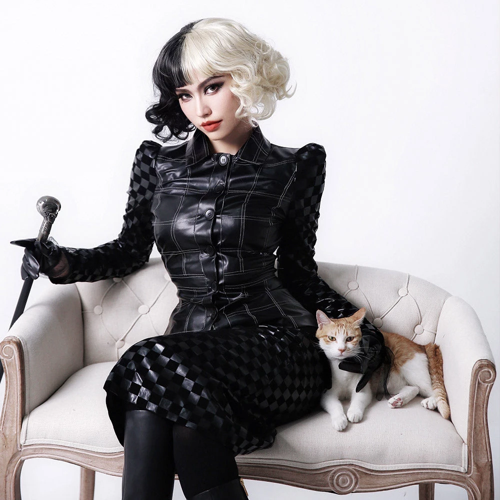 NewCosplay Cruella -Cruella De Vil Emma Stone Halloween Carnival Suit Cosplay Costume New Arrivals 12 NewCosplay Cruella -Cruella De Vil Emma Stone Halloween Carnival Suit Cosplay Costume New Arrivals