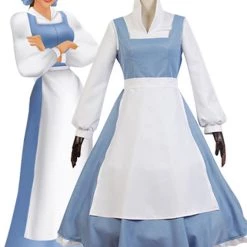 NewCosplay Beauty And Beast The Maid Gown Apron Dress Outfit Cosplay Costume New Arrivals
