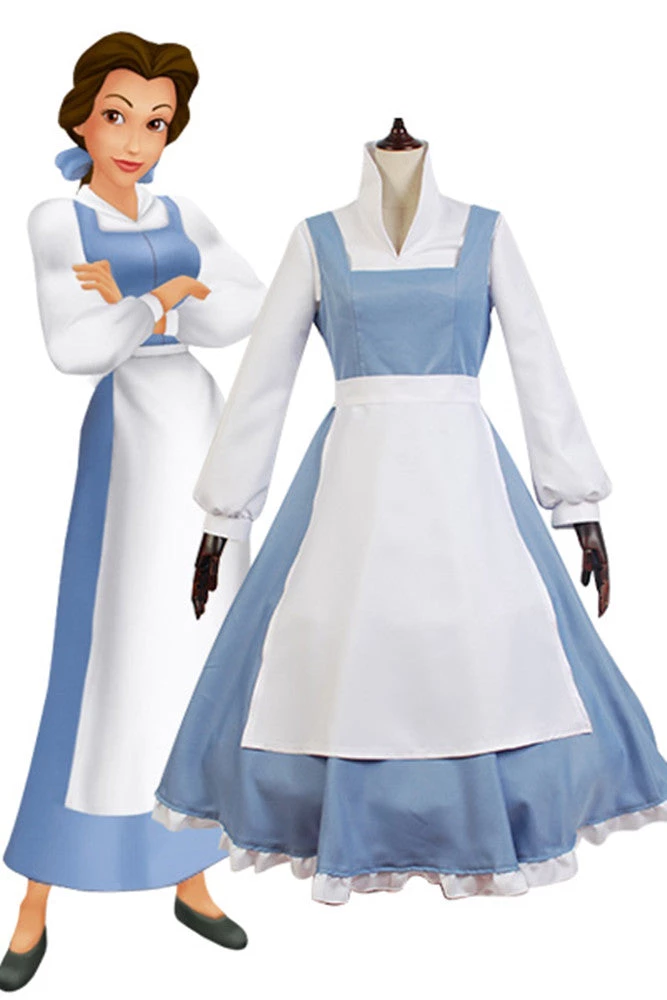 NewCosplay Beauty And Beast The Maid Gown Apron Dress Outfit Cosplay Costume New Arrivals 3 NewCosplay Beauty And Beast The Maid Gown Apron Dress Outfit Cosplay Costume New Arrivals