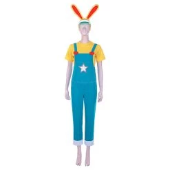 NewCosplay New Arrivals Animal Crossing: New Horizons-Zipper T. Bunny Men T-shirt Overalls Outfits Halloween Carnival Costume Cosplay Costume
