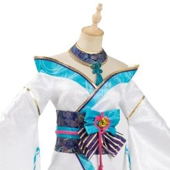 NewCosplay New Arrivals League Of Legends LOL Fox Ahri The Nine-Tailed Fox Women Kimono Dress Outfit Halloween Carnival Suit Cosplay Costume