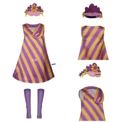 NewCosplay Trolls 2：World Tour-Poppy Adult Women Dress Outfit Halloween Carnival Costume Cosplay Costume New Arrivals