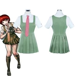 NewCosplay Super Danganronpa 2: Goodbye Desperate Academy- Mahiru Koizumi Uniform Dress Outfits Halloween Carnival Suit Cosplay Costume New Arrivals