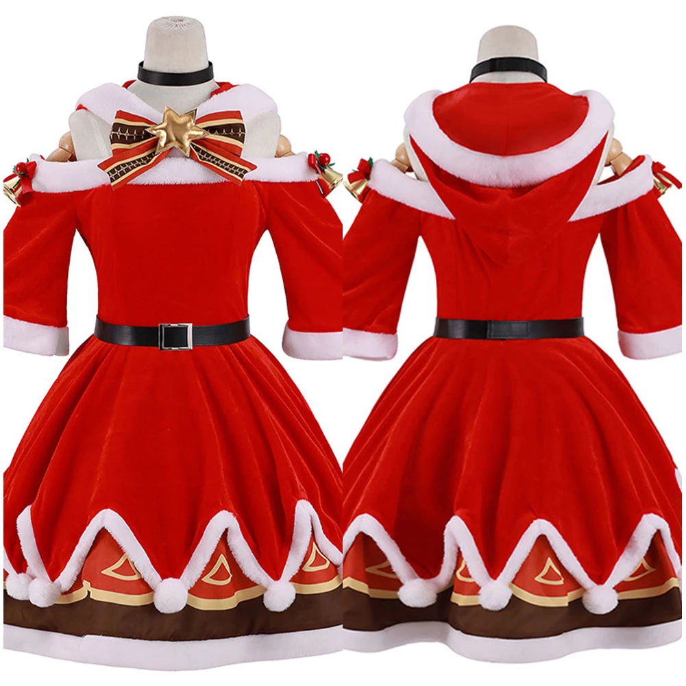 NewCosplay New Arrivals Genshin Impact Barbara Gunnhildr Christmas Dress Halloween Carnival Cosplay Costume 3 NewCosplay New Arrivals Genshin Impact Barbara Gunnhildr Christmas Dress Halloween Carnival Cosplay Costume