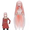 New Cosplaysky DARLING In The FRANXX Zero Two 02 Cosplay Wig Long Pink