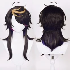 NewCosplay VTuber ShuYamino Cosplay Wig Heat Resistant Synthetic Hair Carnival Halloween Party Props