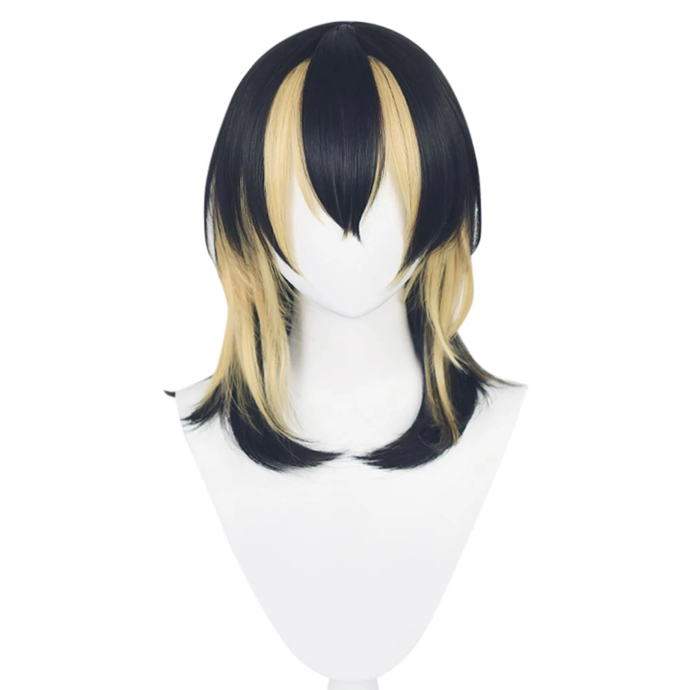 NewCosplay Tokyo Revengers Haitani Ran Cosplay Wig Black Golden Hair Halloween Party Props New Arrivals 4 NewCosplay Tokyo Revengers Haitani Ran Cosplay Wig Black Golden Hair Halloween Party Props New Arrivals
