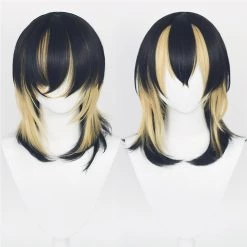 NewCosplay Tokyo Revengers Haitani Ran Cosplay Wig Black Golden Hair Halloween Party Props New Arrivals 13 NewCosplay Tokyo Revengers Haitani Ran Cosplay Wig Black Golden Hair Halloween Party Props New Arrivals