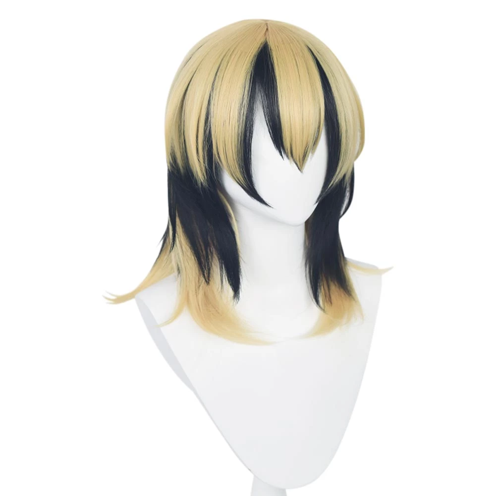 NewCosplay Tokyo Revengers Haitani Ran Cosplay Wig Golden Black Hair Cosplay Props New Arrivals 6 NewCosplay Tokyo Revengers Haitani Ran Cosplay Wig Golden Black Hair Cosplay Props New Arrivals
