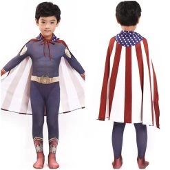 INSWEAR Kids Children The Boys Homelander Cosplay Costume Jumpsuit Outfits Halloween Carnival Suit New Arrivals
