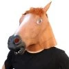 New Cosplaysky Halloween Horse Head Adult Latex Helmet Funny Headgear Cosplay Accessories