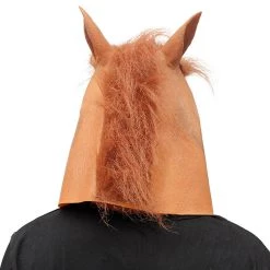 New Cosplaysky Halloween Horse Head Adult Latex Helmet Funny Headgear Cosplay Accessories