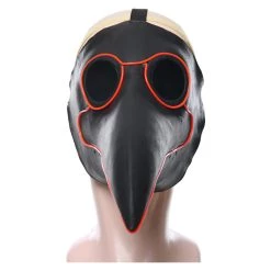 New Cosplaysky Plague Doctor Halloween Medieval Doctor Schnabel Glowing Latex Face Cover