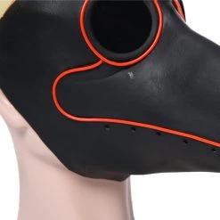 New Cosplaysky Plague Doctor Halloween Medieval Doctor Schnabel Glowing Latex Face Cover