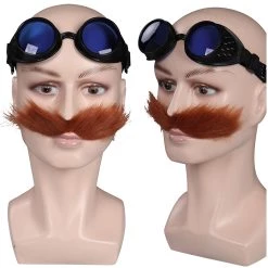 NewCosplay New Arrivals Sonic The Hedgehog 2 Dr. Eggman Cosplay Beard Glasses Halloween Carnival Costume Accessory