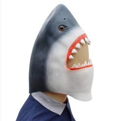 New Cosplaysky New Arrivals Halloween Animal Latex Helmet Adult Shark Helmet Cosplay Accessories
