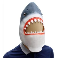 New Cosplaysky New Arrivals Halloween Animal Latex Helmet Adult Shark Helmet Cosplay Accessories